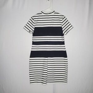 Express Dress Large Mock Neck Short Sleeve Sheath Monochrome Mod Preppy 00s